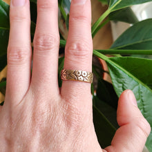 Load image into Gallery viewer, Antique 9ct Gold Embossed Band | Hallmarked Birmingham 1918 modelled