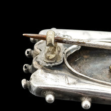 Load image into Gallery viewer, Close-up of an antique brooch catch and pin