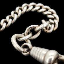 Load image into Gallery viewer, Close-up of an 800 stamp on a silver curb link chain necklace