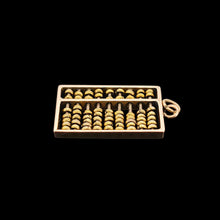 Load image into Gallery viewer, A yellow gold abacus charm