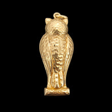 Load image into Gallery viewer, Vintage 9ct Gold Owl Charm | Hallmarked Birmingham 1989