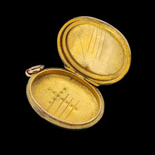 Load image into Gallery viewer, Antique 9ct Gold Seed Pearl Cross Locket open, inside