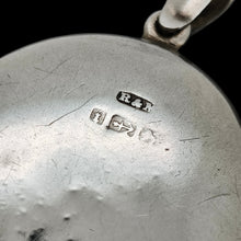 Load image into Gallery viewer, A close-up of a Birmingham 1883 hallmark on a silver pendant