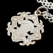 Load image into Gallery viewer, Antique Sterling Silver Fob Medal with 19.5" Chain