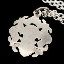 Load image into Gallery viewer, Antique Sterling Silver Fob Medal with 19.5" Chain