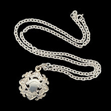 Load image into Gallery viewer, Antique Sterling Silver Fob Medal with 19.5" Chain