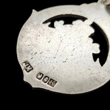 Load image into Gallery viewer, Vintage Sterling Silver Irish Fob Medal and Enamel Ireland Charm close-up of the Dublin 1952 hallmark