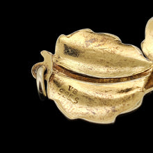 Load image into Gallery viewer, Close-up of a 925S VB Volmer Bahner stamp on a leaf necklace