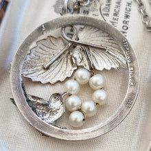 Load image into Gallery viewer, Vintage Sterling Silver Enamel Bird Necklace by Ward Brothers back