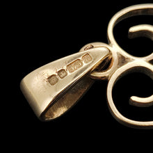 Load image into Gallery viewer, A close-up of a pendant halter hallmarked as 9 carat gold, dated Sheffield 1984