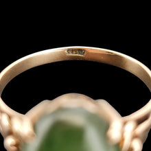Load image into Gallery viewer, Vintage 14k Gold Nephrite Jade Solitaire Ring