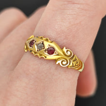Load image into Gallery viewer, Edwardian 15ct Gold Ruby and Diamond Ring | Hallmarked Chester 1902
