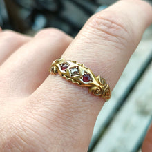 Load image into Gallery viewer, Edwardian 15ct Gold Ruby and Diamond Ring | Hallmarked Chester 1902