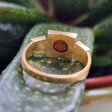 Load image into Gallery viewer, Victorian 18ct Gold Diamond, Coral and Pearl Ring behind head