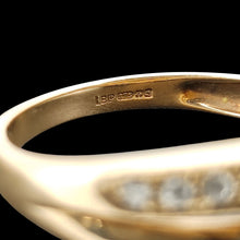 Load image into Gallery viewer, Vintage 9ct Yellow Gold Brilliant Cut Diamond Crossover Ring