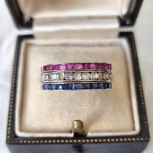 Load image into Gallery viewer, Art Deco Silver Night and Day Paste Ring in box
