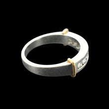 Load image into Gallery viewer, Vintage Platinum and Gold 0.35ct Half Eternity Ring side