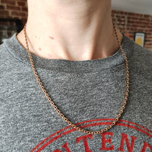 Load image into Gallery viewer, Antique Solid 9ct Gold 18.8" Trace Link Chain | 9.7 grams