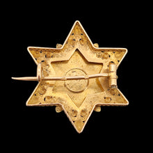 Load image into Gallery viewer, Victorian French 18ct Gold Seed Pearl Star Brooch