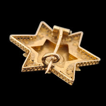 Load image into Gallery viewer, Victorian French 18ct Gold Seed Pearl Star Brooch