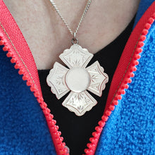 Load image into Gallery viewer, Victorian Sterling Silver Fob Medal, Birmingham 1899, with Chain