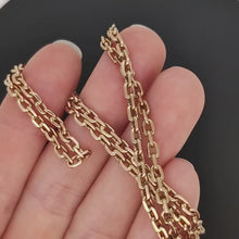 Load and play video in Gallery viewer, Antique Solid 9ct Gold 18.8" Trace Link Chain | 9.7 grams