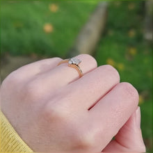 Load and play video in Gallery viewer, Art Deco 18ct Gold & Platinum Diamond Cluster Crossover Ring