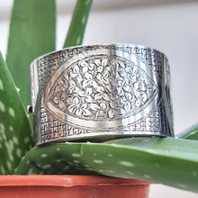 Load image into Gallery viewer, Art Deco Silver Wide Cuff Bangle | Hallmarked Birmingham 1933 front