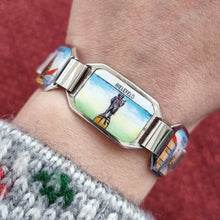 Load image into Gallery viewer, Vintage Silver German Enamel Souvenir Bracelet modelled