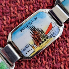 Load image into Gallery viewer, Vintage Silver German Enamel Souvenir Bracelet Munster