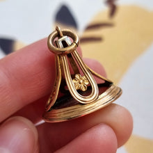 Load image into Gallery viewer, Antique Gilt Carnelian Male Portrait Fob Seal in hand
