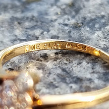 Load image into Gallery viewer, Art Deco 18ct Gold & Platinum Diamond Cluster Crossover Ring stamp