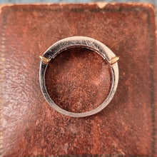 Load image into Gallery viewer, Vintage Platinum and Gold 0.35ct Half Eternity Ring side profile