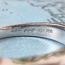 Load image into Gallery viewer, Vintage Platinum and Gold 0.35ct Half Eternity Ring hallmark