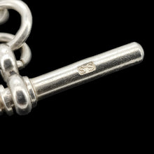 Load image into Gallery viewer, Close-up of a S.S. stamp on a silver t-bar
