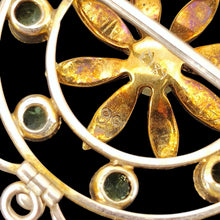 Load image into Gallery viewer, Close-up of a 9C stamp on a yellow gold brooch/pendant
