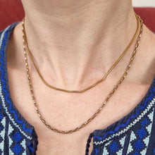 Load image into Gallery viewer, Antique 9ct Yellow Gold 14&quot; Snake Chain modelled with fancy chain
