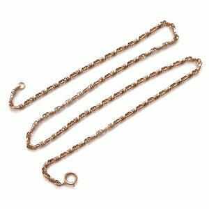 Antique 9ct Yellow Gold 17" Fancy Double Link Chain
