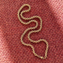 Load image into Gallery viewer, Vintage 9ct Gold 20&quot; Solid Rope Link Chain | 38 grams

