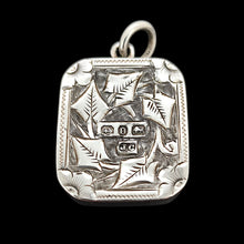 Load image into Gallery viewer, Victorian Sterling Silver Compass Fob Pendant | Hallmarked Birmingham 1888

