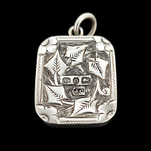 Victorian Sterling Silver Compass Fob Pendant | Hallmarked Birmingham 1888