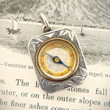 Load image into Gallery viewer, Victorian Sterling Silver Compass Fob Pendant | Hallmarked Birmingham 1888
