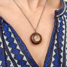 Load image into Gallery viewer, Antique Miniature Jasper Compass Charm/Pendant modelled with chain
