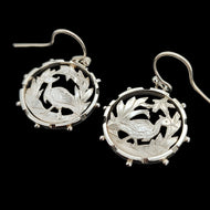 Victorian Silver Wading Bird Cut-Out Earrings side