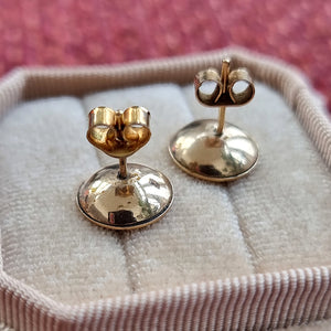 Victorian Gold Engraved Stud Earrings backs