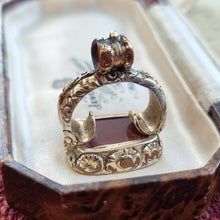Load image into Gallery viewer, Victorian Gilt Cased Carnelian Griffin Fob Seal in box
