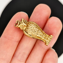 Load image into Gallery viewer, Vintage 9ct Gold Owl Charm | Hallmarked Birmingham 1989
