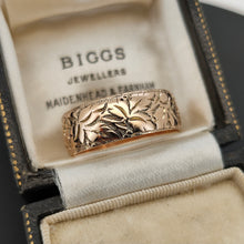 Load image into Gallery viewer, Victorian 9ct Rose Gold Patterned Band | Hallmarked Birmingham 1867
