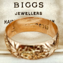 Load image into Gallery viewer, Victorian 9ct Rose Gold Patterned Band | Hallmarked Birmingham 1867
