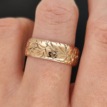 Load image into Gallery viewer, Victorian 9ct Rose Gold Patterned Band | Hallmarked Birmingham 1867
